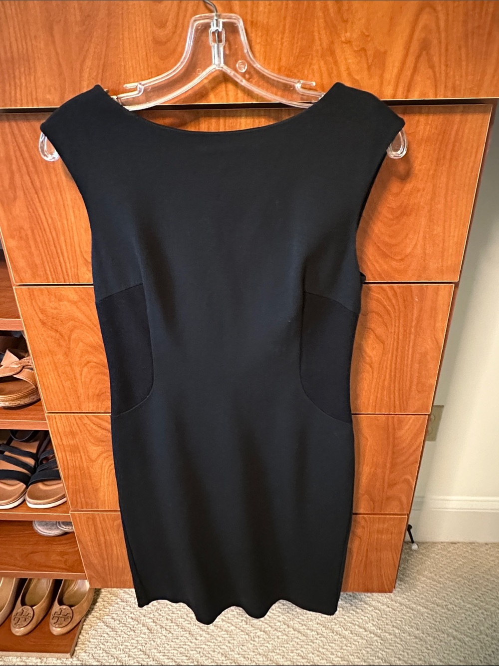 Ann Taylor Black Cap-Sleeve Sheath Dress